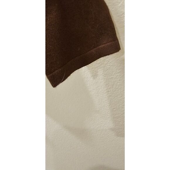 Tahari Brown V-Neck Sweater Size Small - Picture 4 of 6